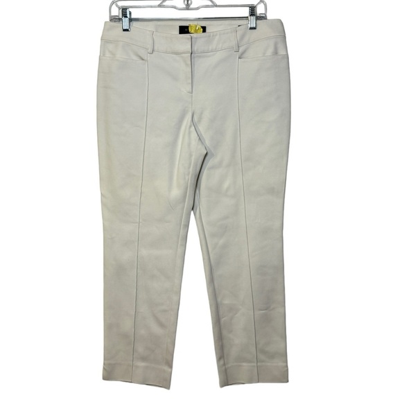 St. John Jennifer Cream Crop Pants women’s 8 career business casual professional - Picture 1 of 10